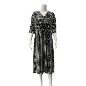 ‘S MaxMara Monochrome Patterned Midi Dress
